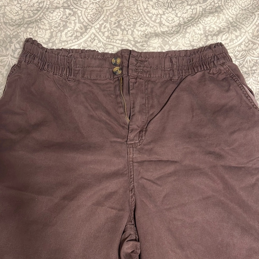 Maurices wide leg crop capri pant brown size M medium